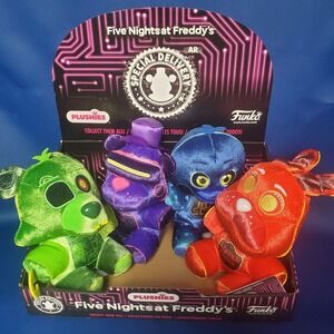 4PK FNAF VR PLUSH Five Nights Freddys VR Series 7 Plush with Display 7inch NEW